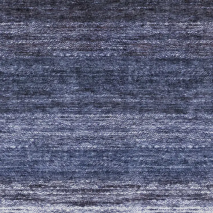 5' X 8' Navy Blue And Ivory Ombre Washable Indoor Outdoor Area Rug