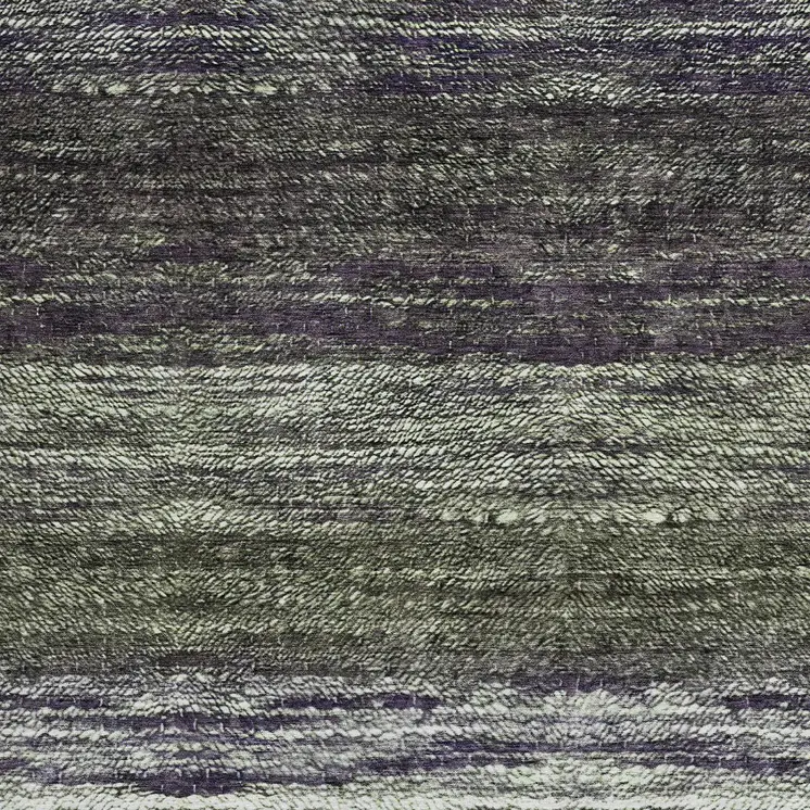 8' Green Ivory And Purple Round Ombre Washable Indoor Outdoor Area Rug