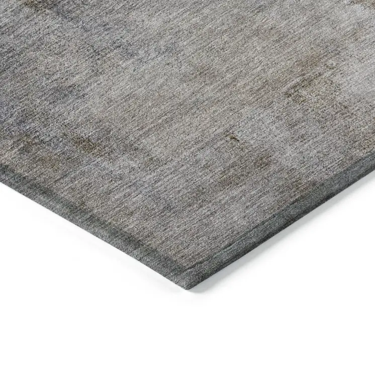5' X 8' Navy Blue And Sky Blue Abstract Washable Indoor Outdoor Area Rug