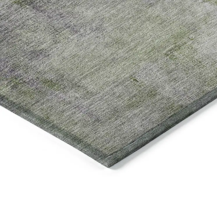 5' X 8' Purple Lavender And Green Abstract Washable Indoor Outdoor Area Rug