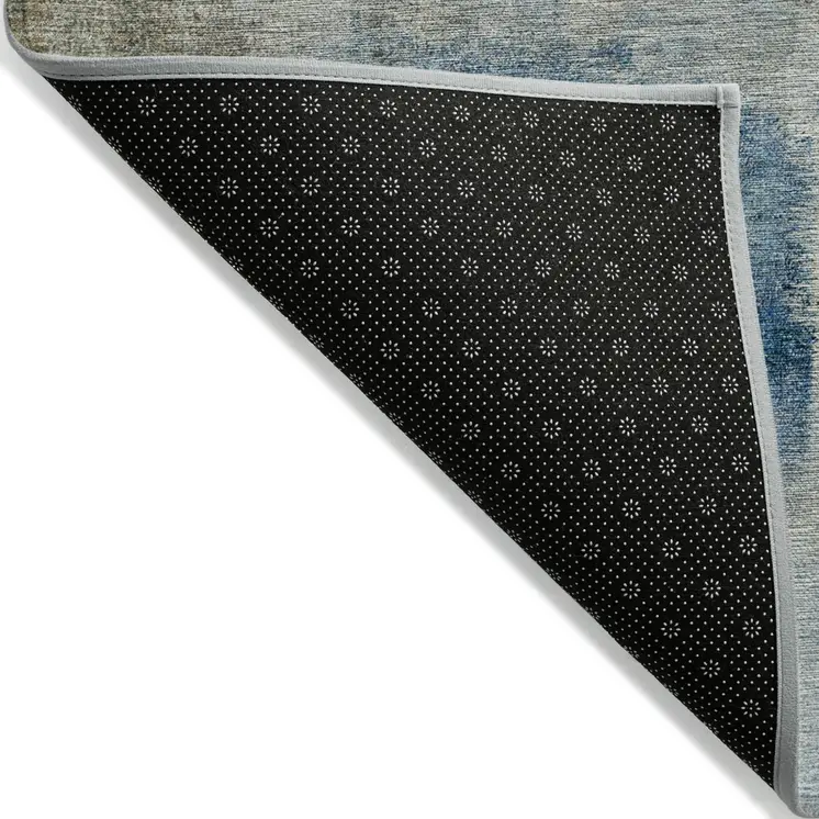 3' X 5' Taupe Beige And Ivory Abstract Washable Indoor Outdoor Area Rug