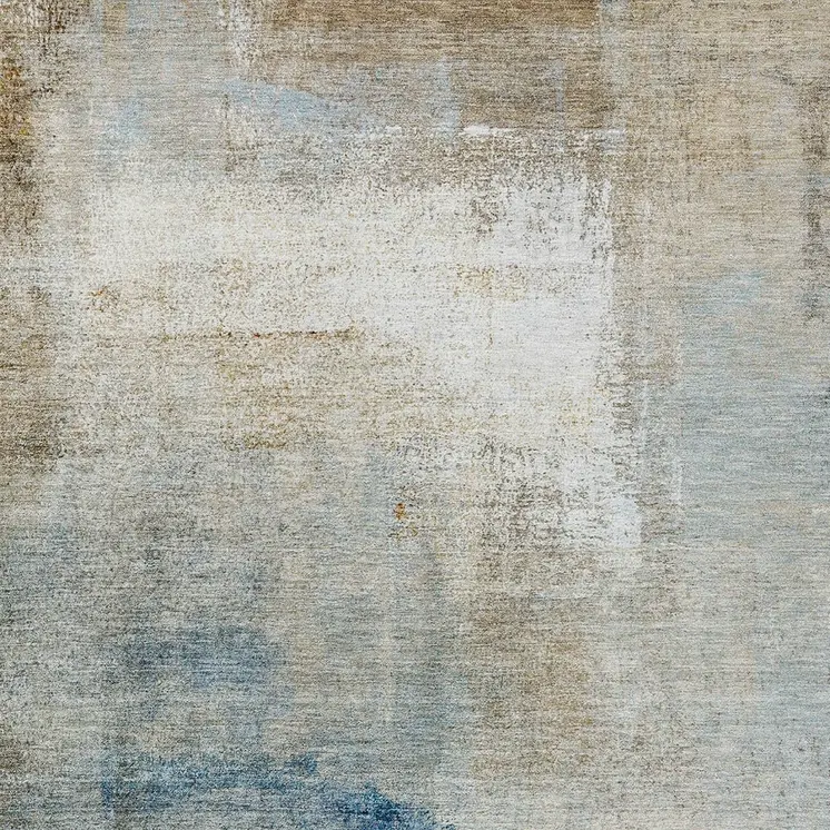 9' X 12' Taupe Beige And Ivory Abstract Washable Indoor Outdoor Area Rug