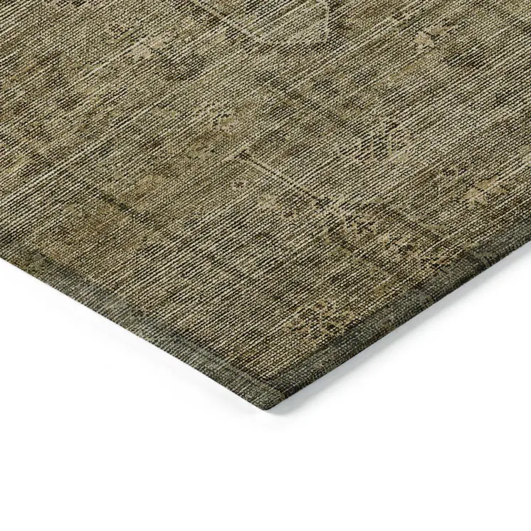 3' X 5' Brown And Beige Southwestern Washable Indoor Outdoor Area Rug