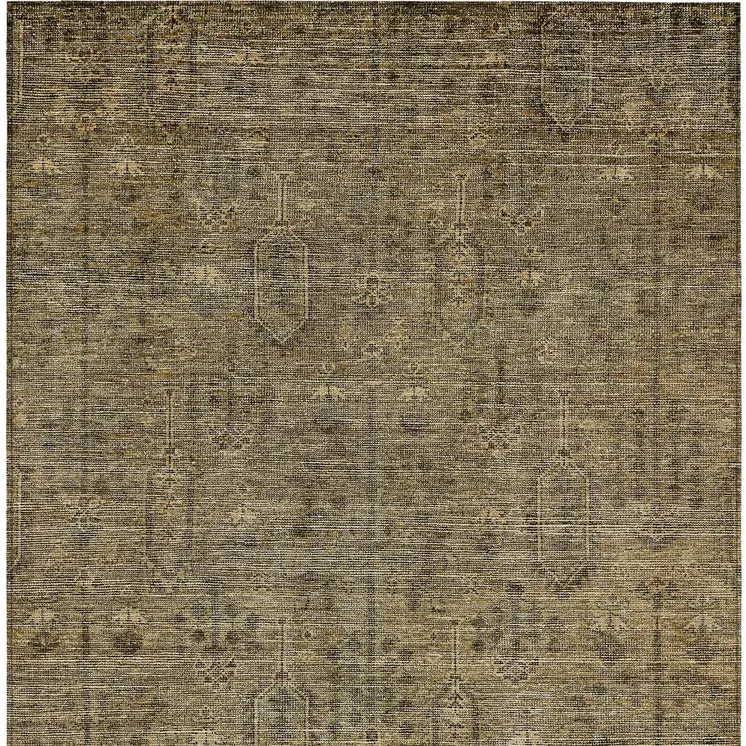 3' X 5' Brown And Beige Southwestern Washable Indoor Outdoor Area Rug