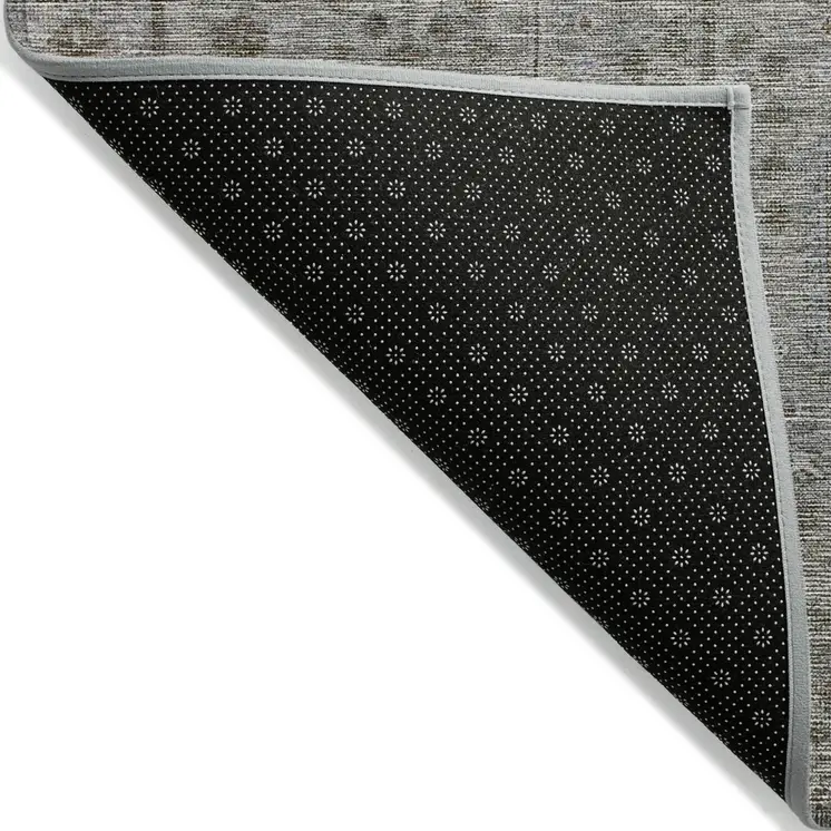 8' X 10' Gray And Silver Southwestern Washable Indoor Outdoor Area Rug