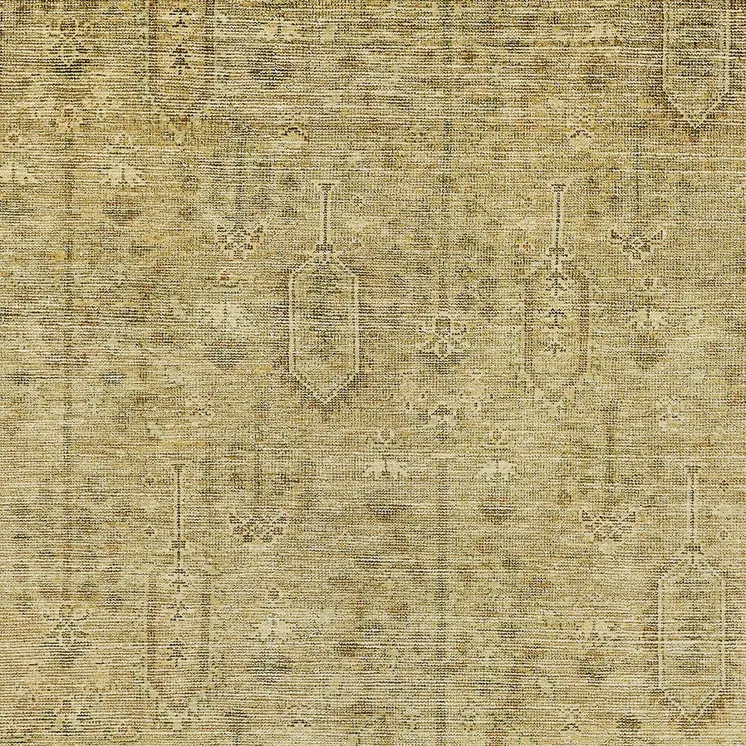5' X 8' Gold And Taupe Southwestern Washable Indoor Outdoor Area Rug