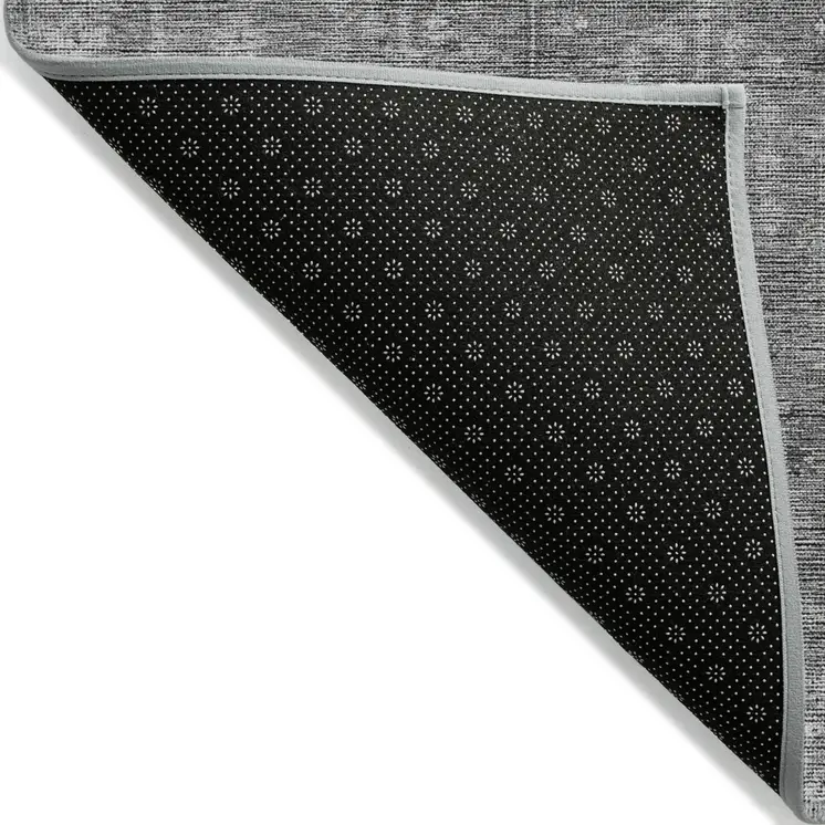 5' X 8' Gray And Charcoal Southwestern Washable Indoor Outdoor Area Rug