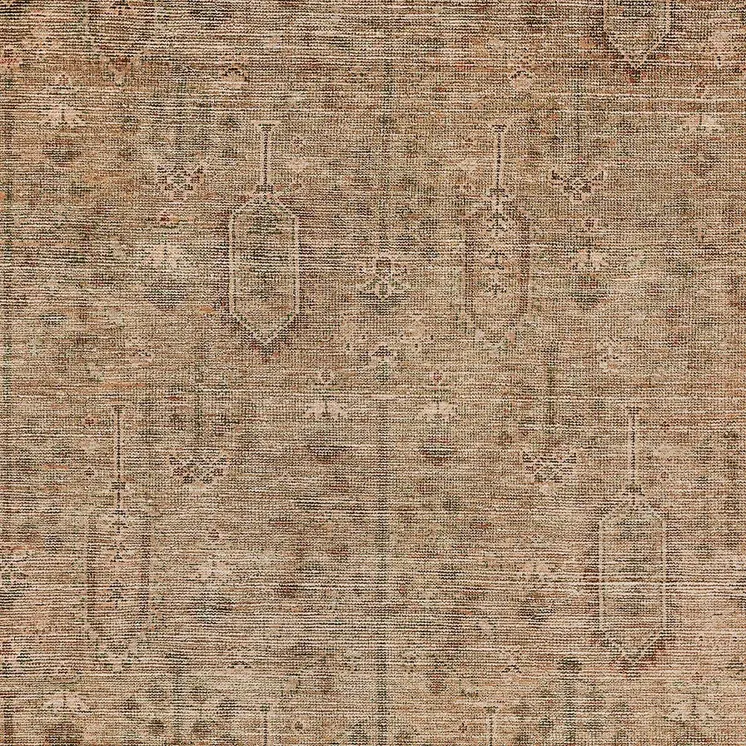 8' X 10' Terra Cotta And Copper Southwestern Washable Indoor Outdoor Area Rug
