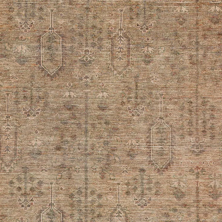 9' X 12' Terra Cotta And Copper Southwestern Washable Indoor Outdoor Area Rug