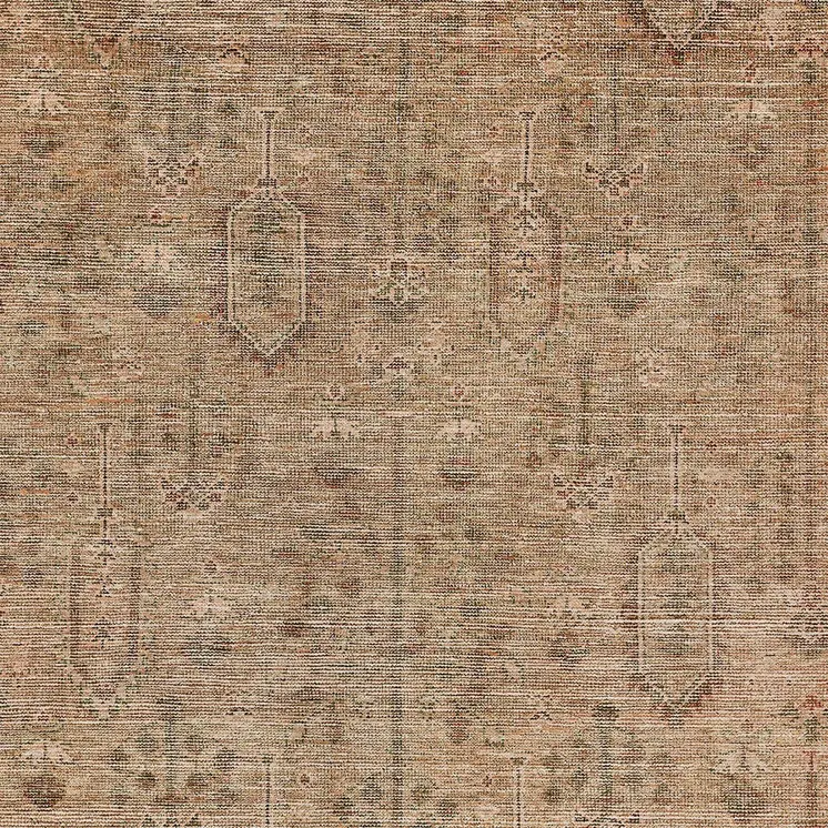 10' X 14' Terra Cotta And Copper Southwestern Washable Indoor Outdoor Area Rug