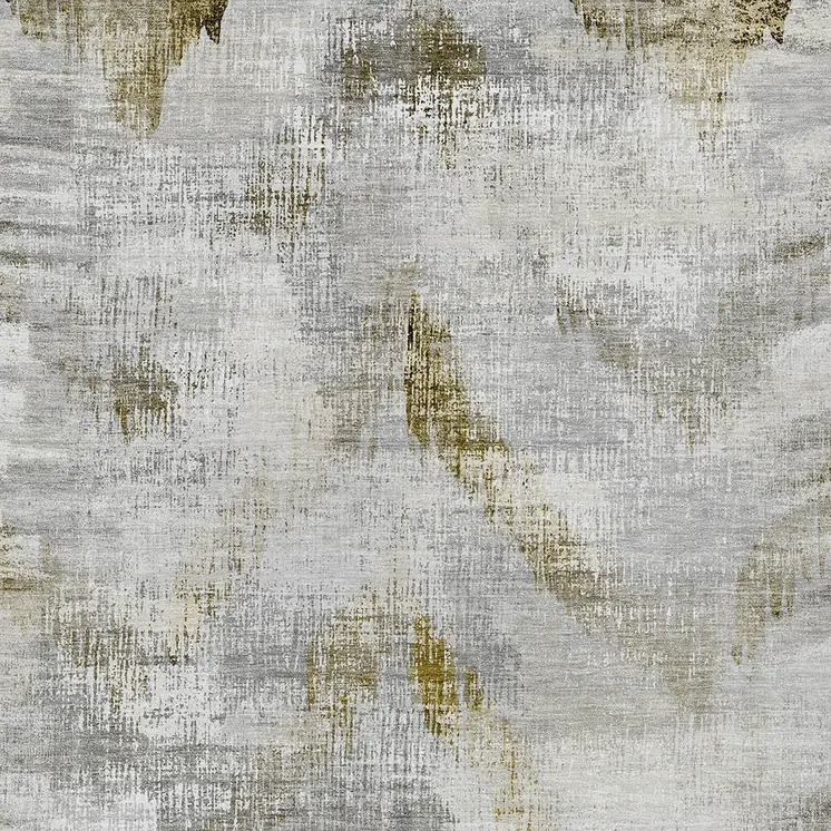 9' X 12' Taupe Gray And Brown Abstract Washable Indoor Outdoor Area Rug