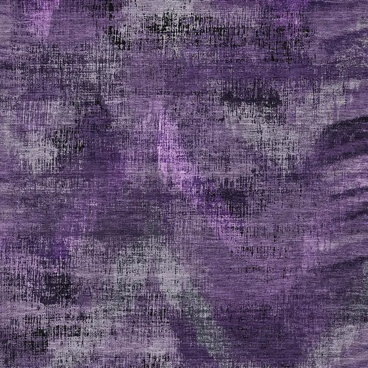 9' X 12' Purple Lavender And Gray Abstract Washable Indoor Outdoor Area Rug
