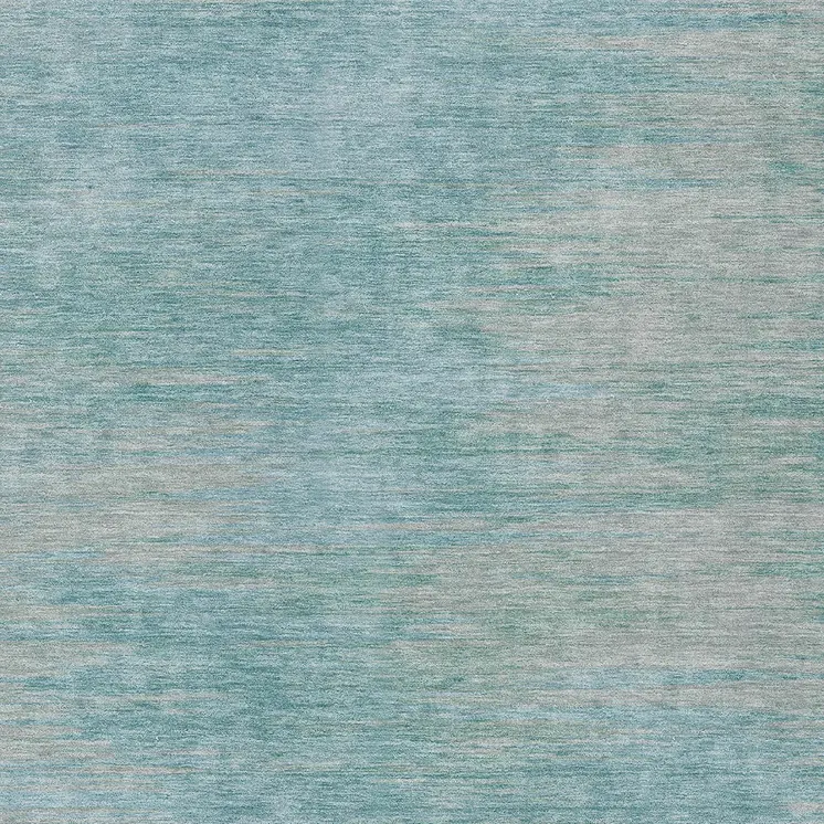 8' X 10' Aqua Teal Blue And Gray Abstract Washable Indoor Outdoor Area Rug