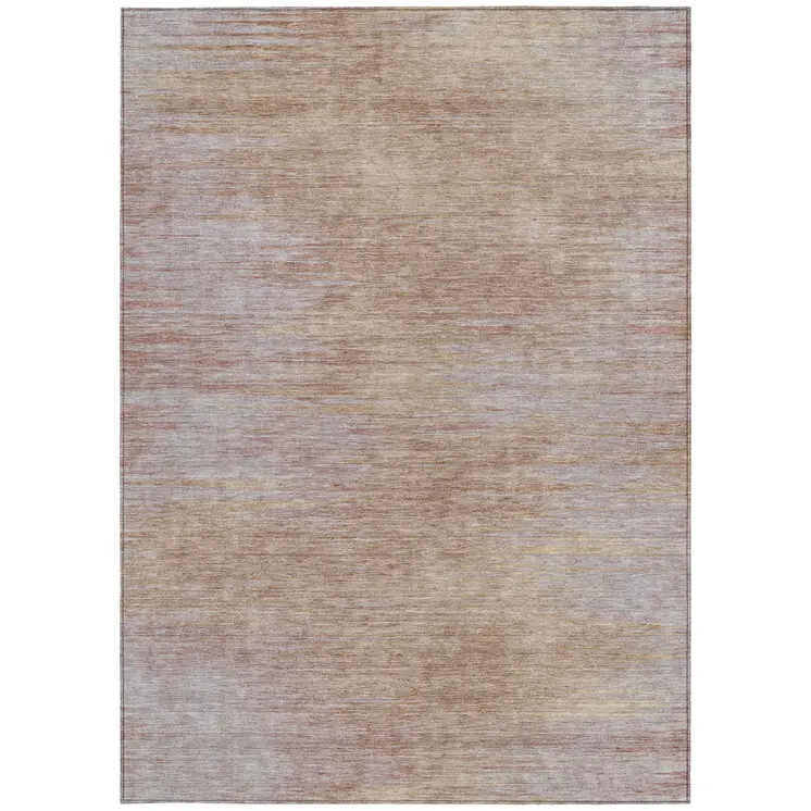 3' X 5' Merlot And Beige Abstract Washable Indoor Outdoor Area Rug
