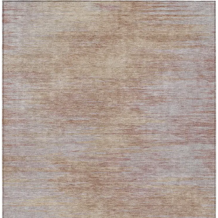 8' X 10' Merlot And Beige Abstract Washable Indoor Outdoor Area Rug