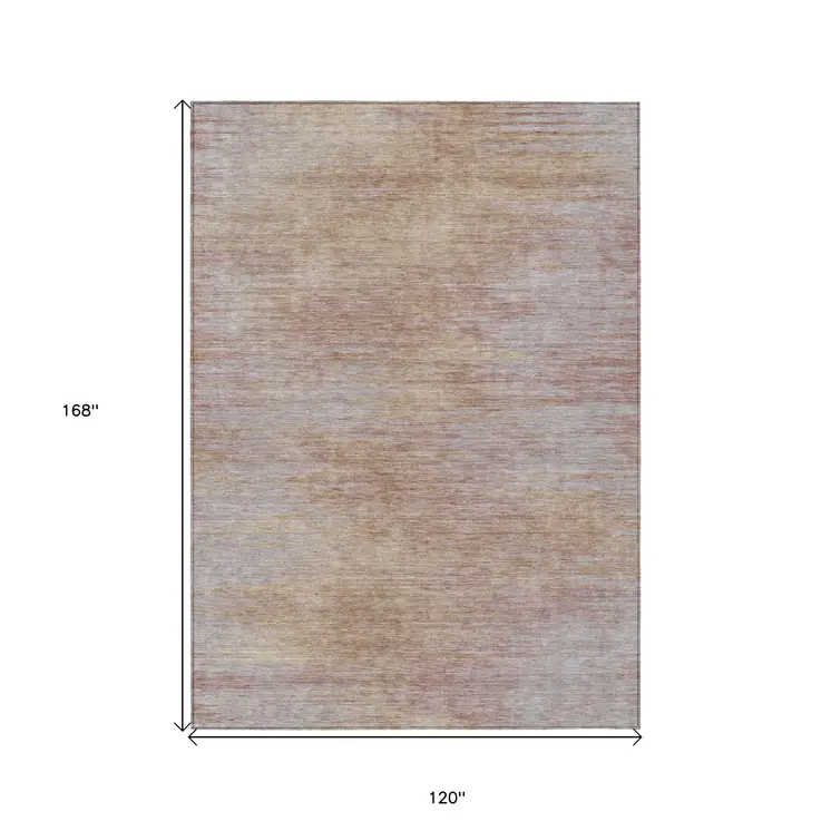 10' X 14' Merlot And Beige Abstract Washable Indoor Outdoor Area Rug