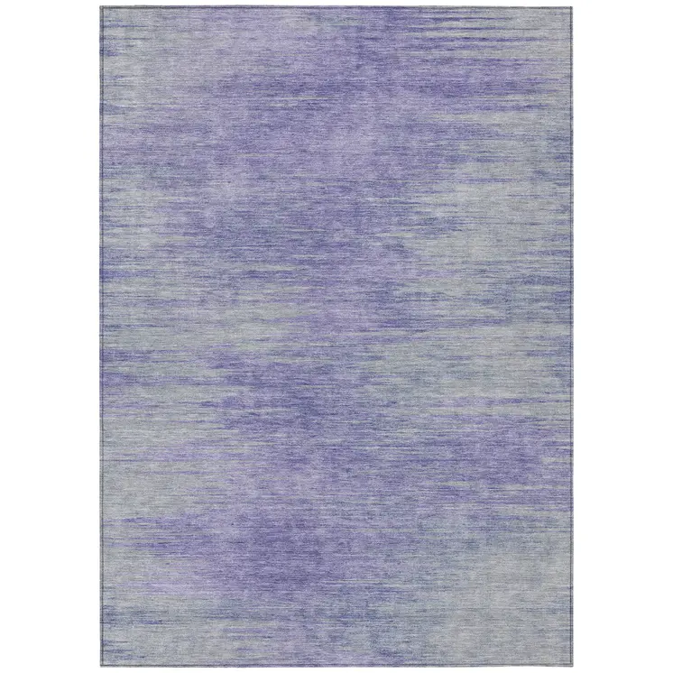 9' X 12' Plum And Purple Abstract Washable Indoor Outdoor Area Rug