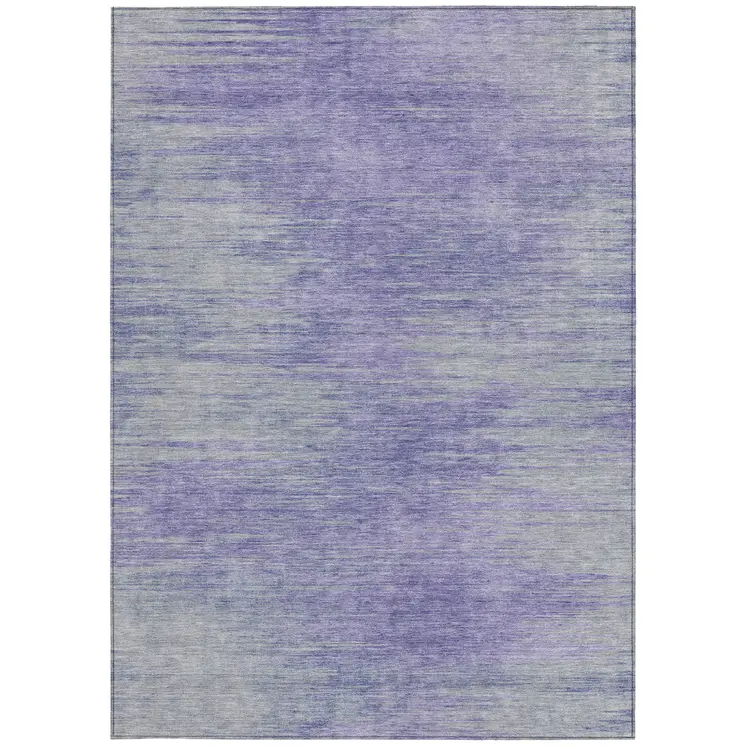 10' X 14' Plum And Purple Abstract Washable Indoor Outdoor Area Rug