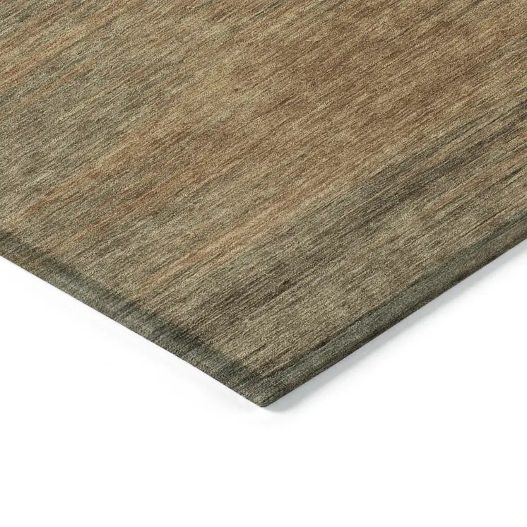 10' X 14' Terra Cotta Brown And Copper Abstract Washable Indoor Outdoor Area Rug