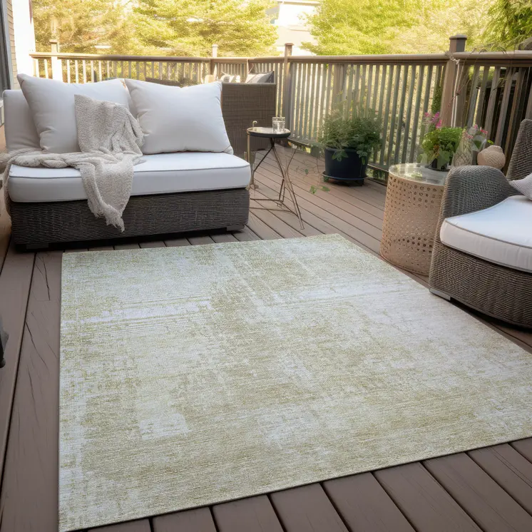 10' X 14' Beige And Taupe Abstract Washable Indoor Outdoor Area Rug