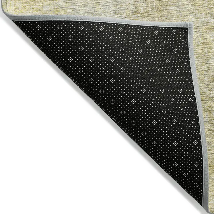 8' X 10' Gold Ivory And Beige Abstract Washable Indoor Outdoor Area Rug
