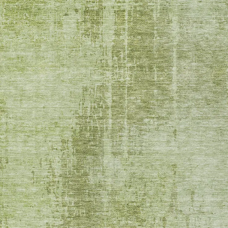 9' X 12' Sage And Green Abstract Washable Indoor Outdoor Area Rug