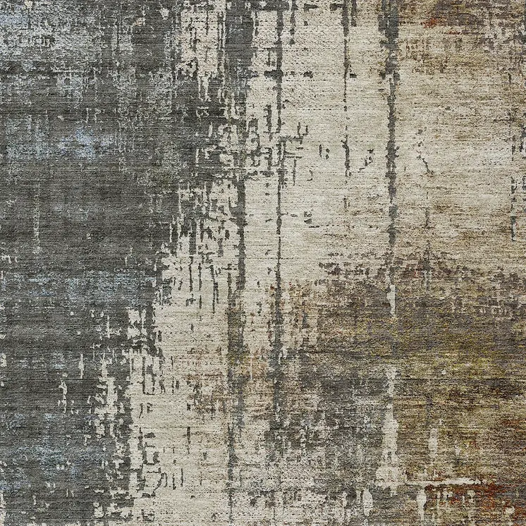 8' X 10' Beige Brown And Gray Abstract Washable Indoor Outdoor Area Rug