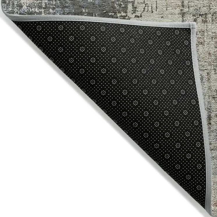 9' X 12' Beige Brown And Gray Abstract Washable Indoor Outdoor Area Rug