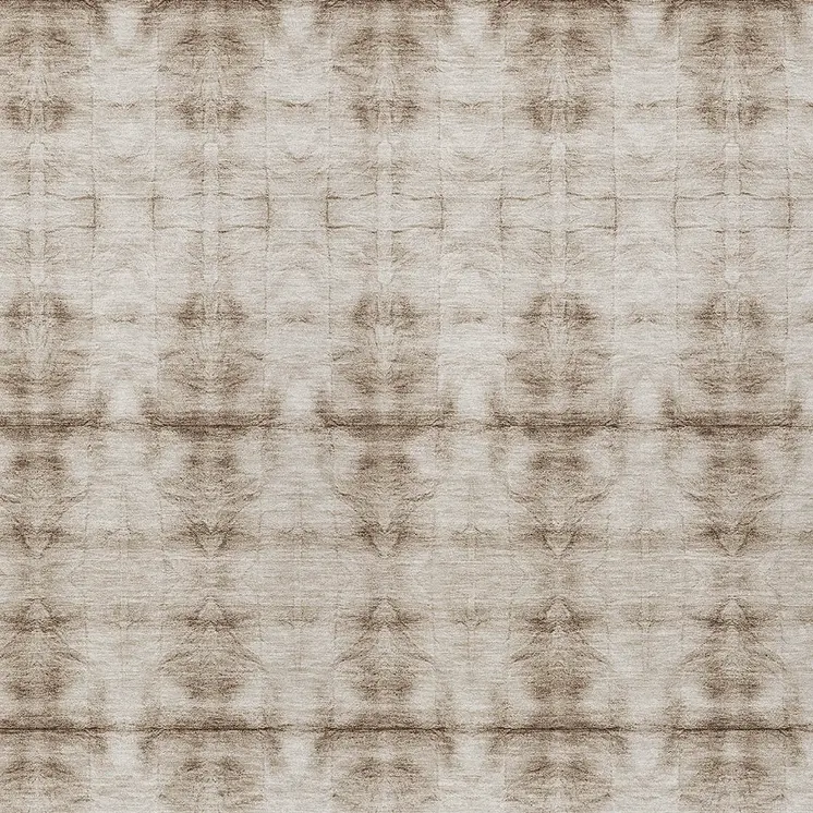9' X 12' Beige Taupe And Tan Geometric Washable Indoor Outdoor Area Rug