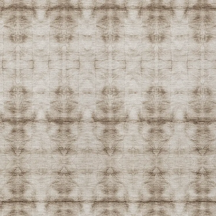 10' X 14' Beige Taupe And Tan Geometric Washable Indoor Outdoor Area Rug