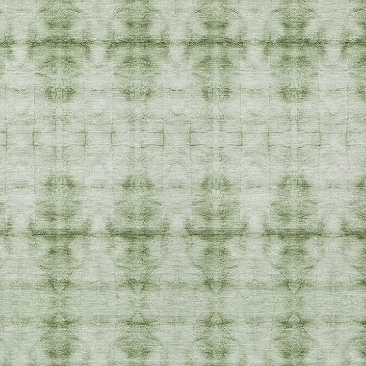 8' X 10' Sage And Green Geometric Washable Indoor Outdoor Area Rug