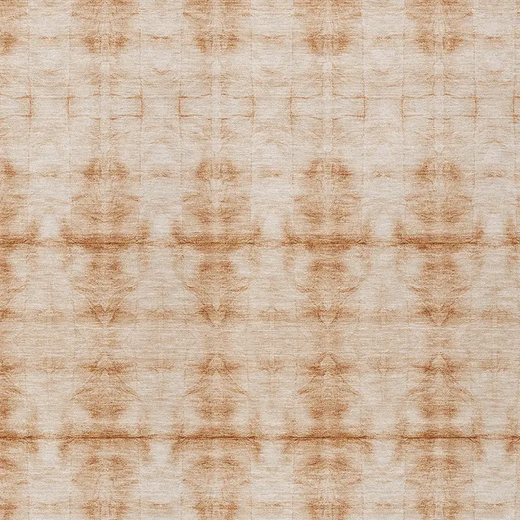 3' X 5' Salmon And Ivory Geometric Washable Indoor Outdoor Area Rug