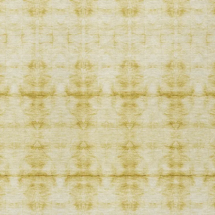 8' X 10' Wheat And Gold Geometric Washable Indoor Outdoor Area Rug