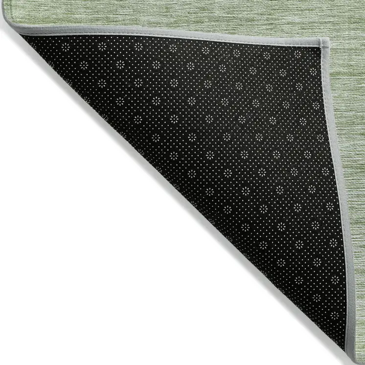8' X 10' Artichoke Green And Green Abstract Washable Indoor Outdoor Area Rug