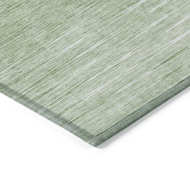 8' X 10' Artichoke Green And Green Abstract Washable Indoor Outdoor Area Rug
