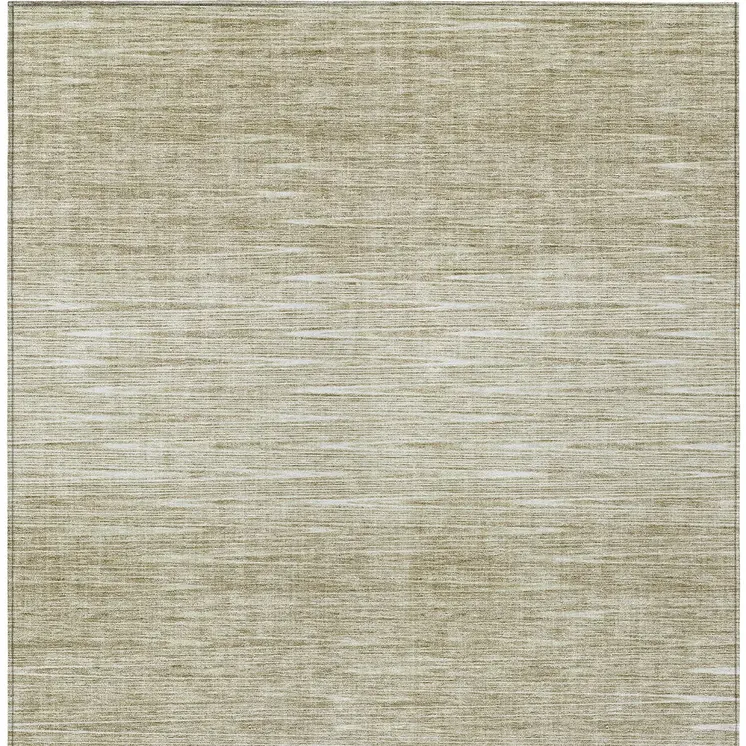 3' X 5' Khaki And Beige Abstract Washable Indoor Outdoor Area Rug