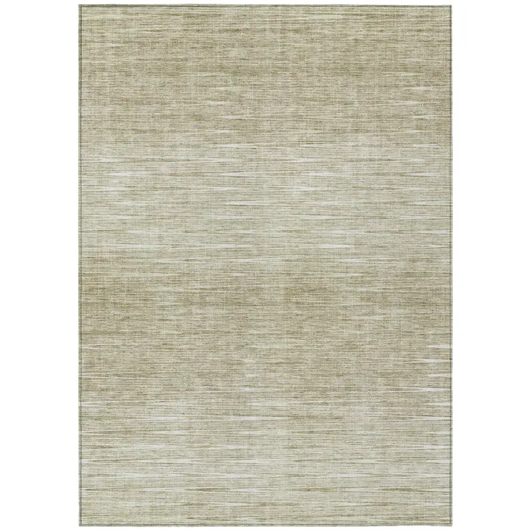 10' X 14' Khaki And Beige Abstract Washable Indoor Outdoor Area Rug