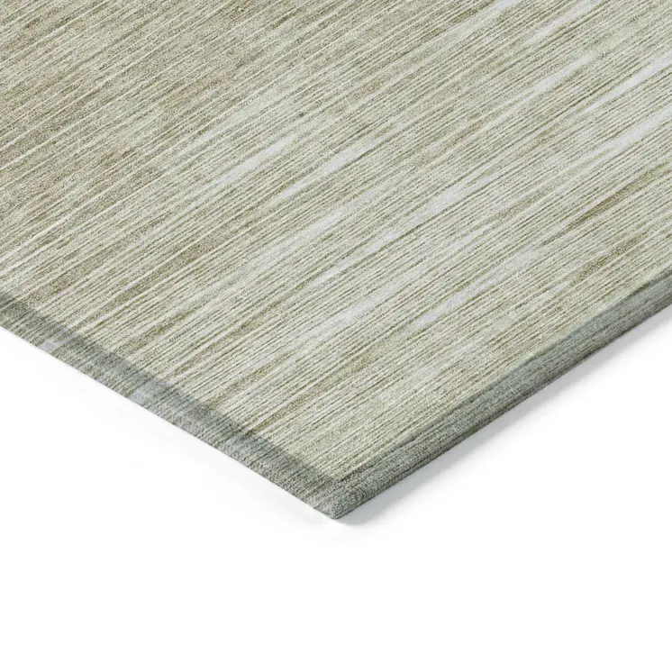 10' X 14' Khaki And Beige Abstract Washable Indoor Outdoor Area Rug