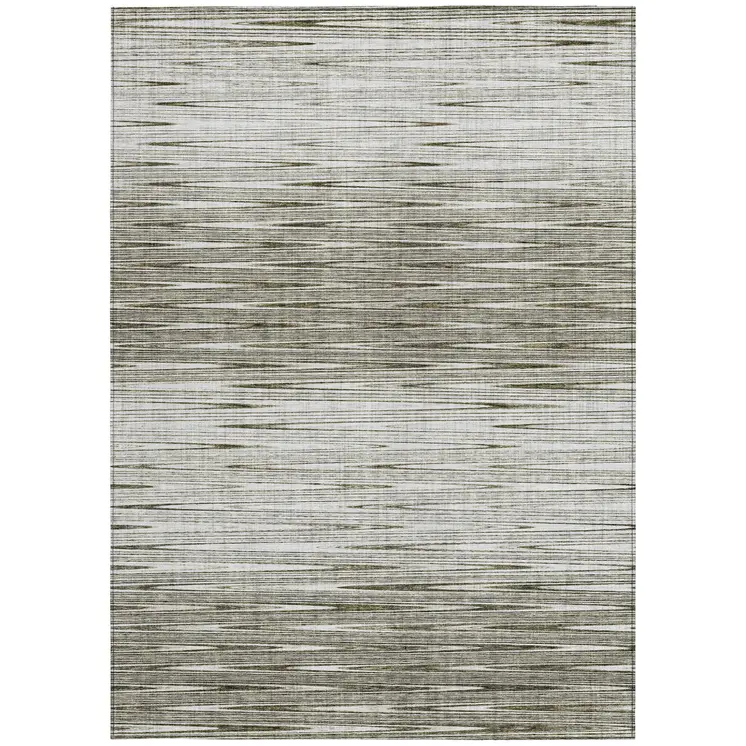 10' X 14' Taupe And Beige Abstract Washable Indoor Outdoor Area Rug