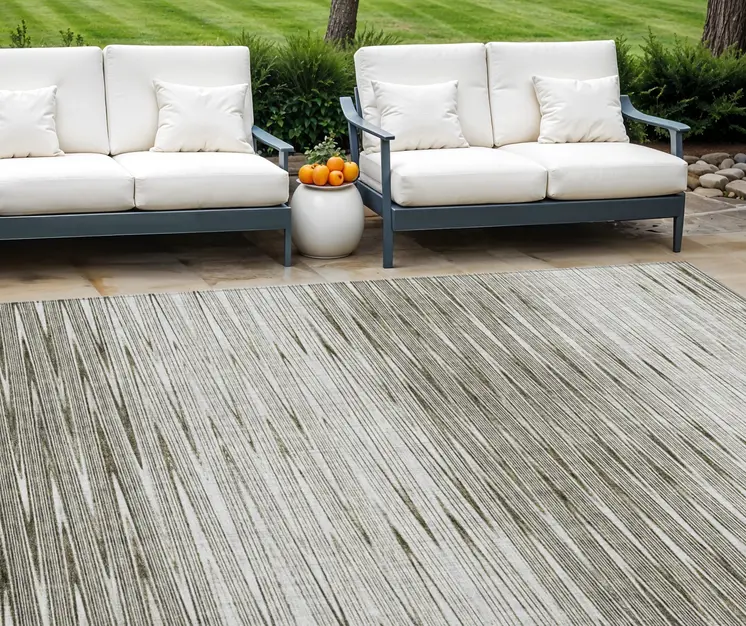 10' X 14' Taupe And Beige Abstract Washable Indoor Outdoor Area Rug
