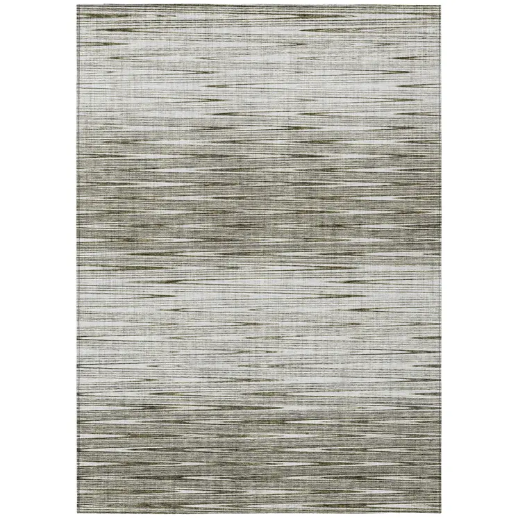 10' X 14' Taupe And Beige Abstract Washable Indoor Outdoor Area Rug