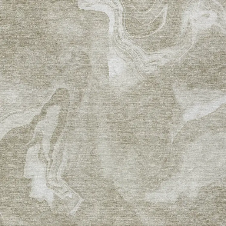 8' X 10' Taupe And Beige Abstract Washable Indoor Outdoor Area Rug
