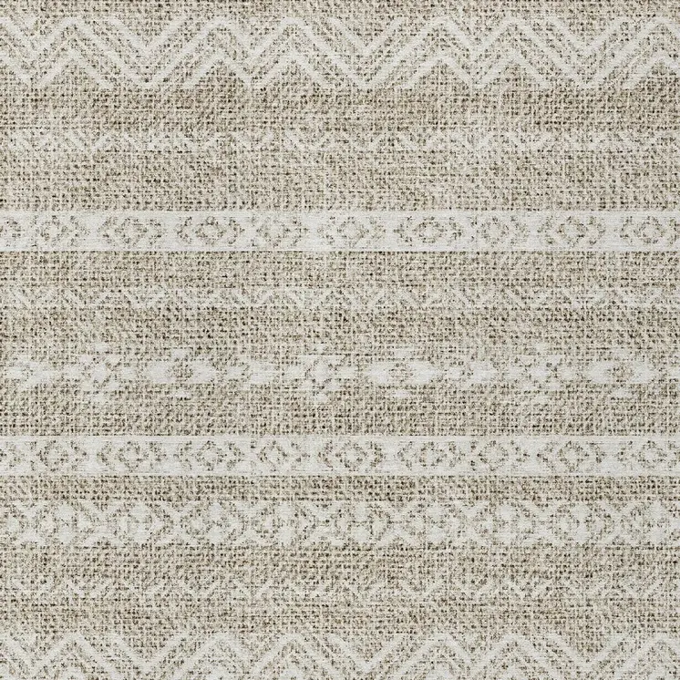 10' X 14' Beige And Ivory Southwestern Washable Indoor Outdoor Area Rug