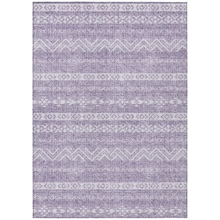 3' X 5' Purple And Lavender Southwestern Washable Indoor Outdoor Area Rug