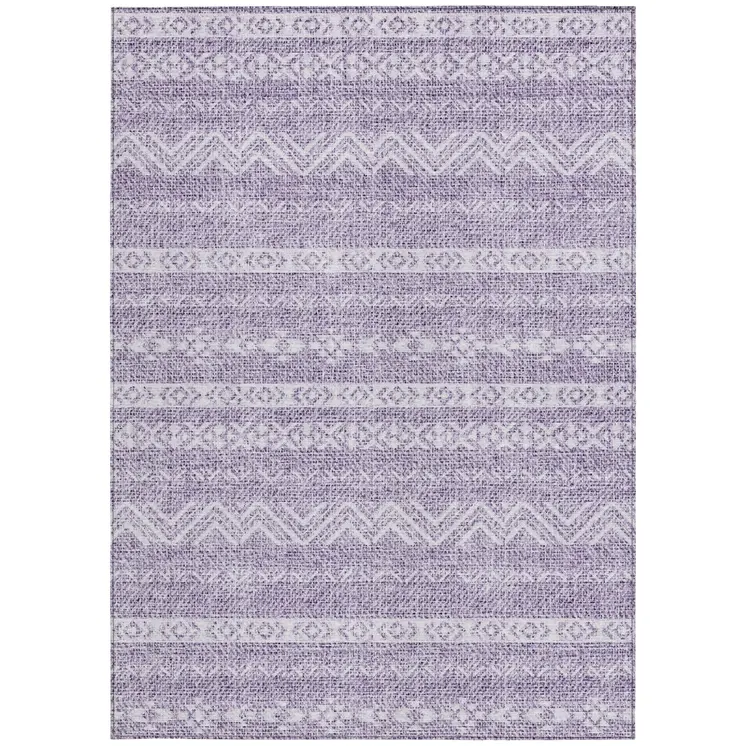 3' X 5' Purple And Lavender Southwestern Washable Indoor Outdoor Area Rug