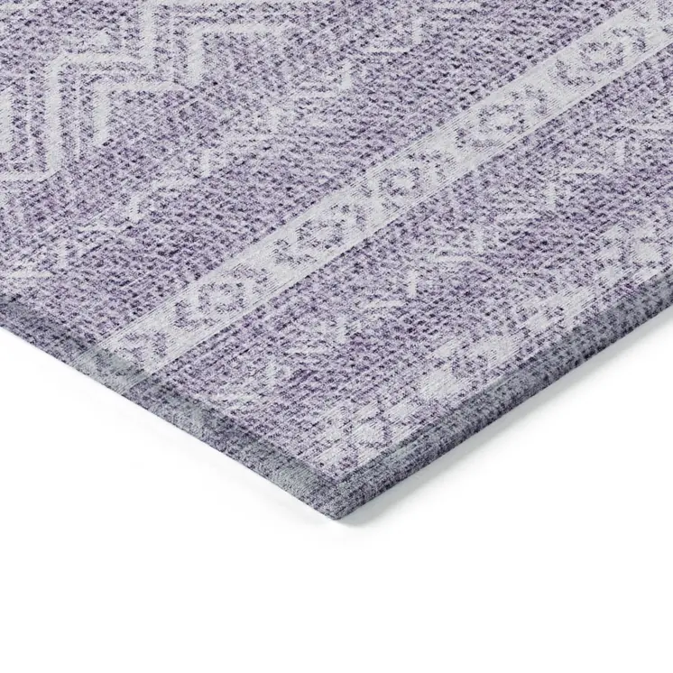 10' X 14' Purple And Lavender Southwestern Washable Indoor Outdoor Area Rug