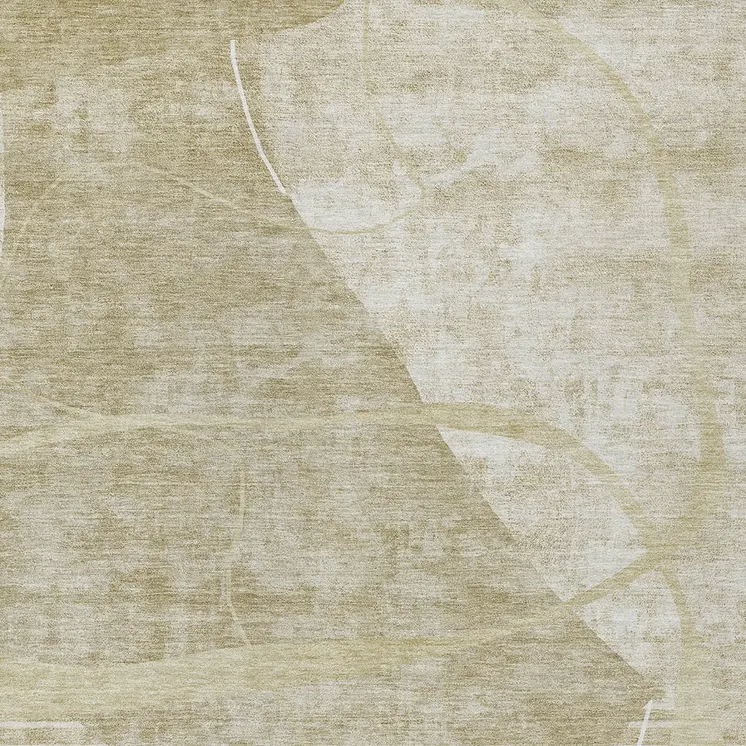 10' X 14' Beige Taupe And Tan Abstract Washable Indoor Outdoor Area Rug
