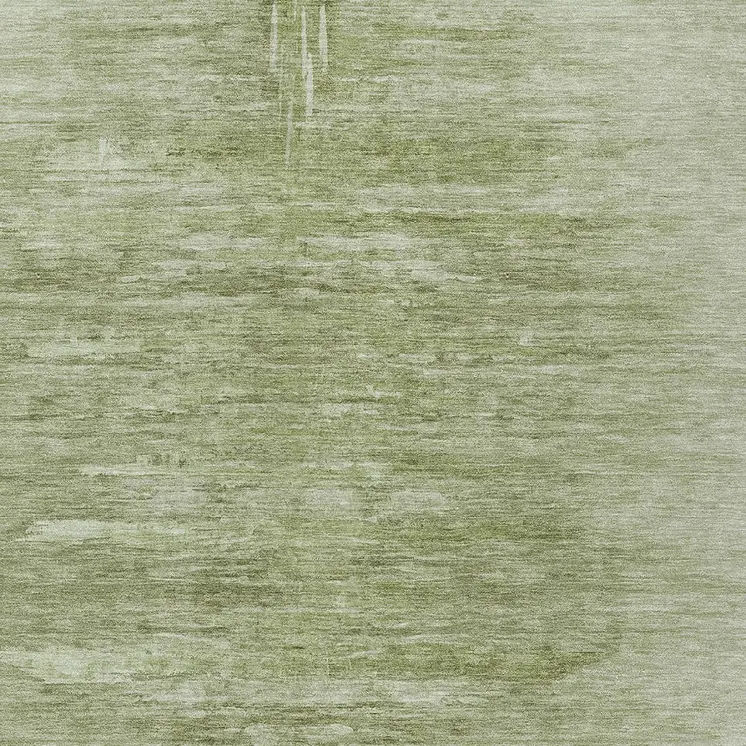 8' X 10' Artichoke Green And Fern Green Abstract Washable Indoor Outdoor Area Rug