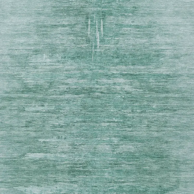 10' X 14' Aqua And Teal Blue Abstract Washable Indoor Outdoor Area Rug