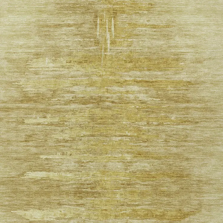 9' X 12' Gold And Wheat Abstract Washable Indoor Outdoor Area Rug